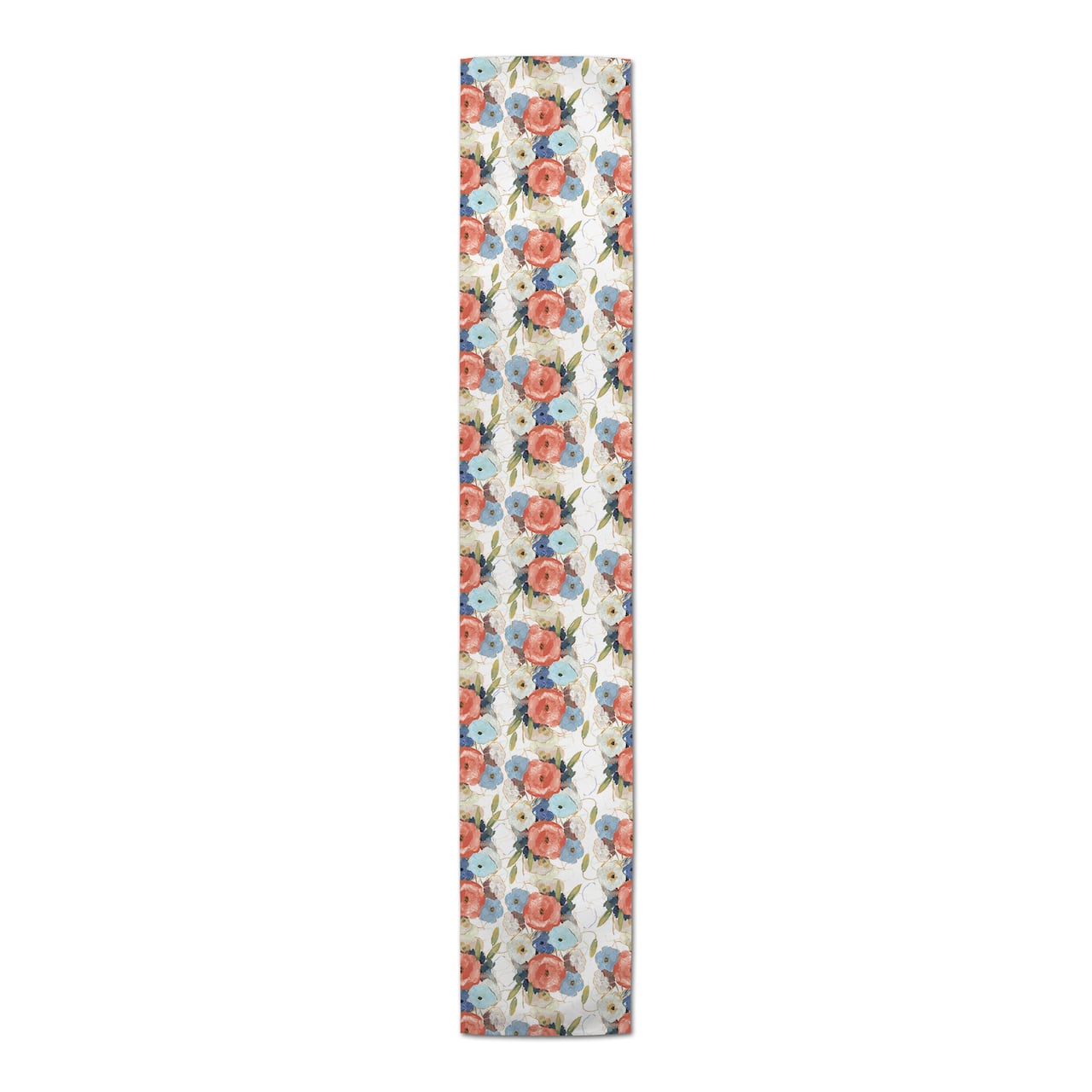 Orange & Blues Floral Indoor/Outdoor Table Runner